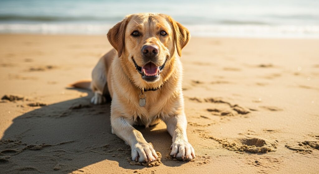Labrador Resting After Play