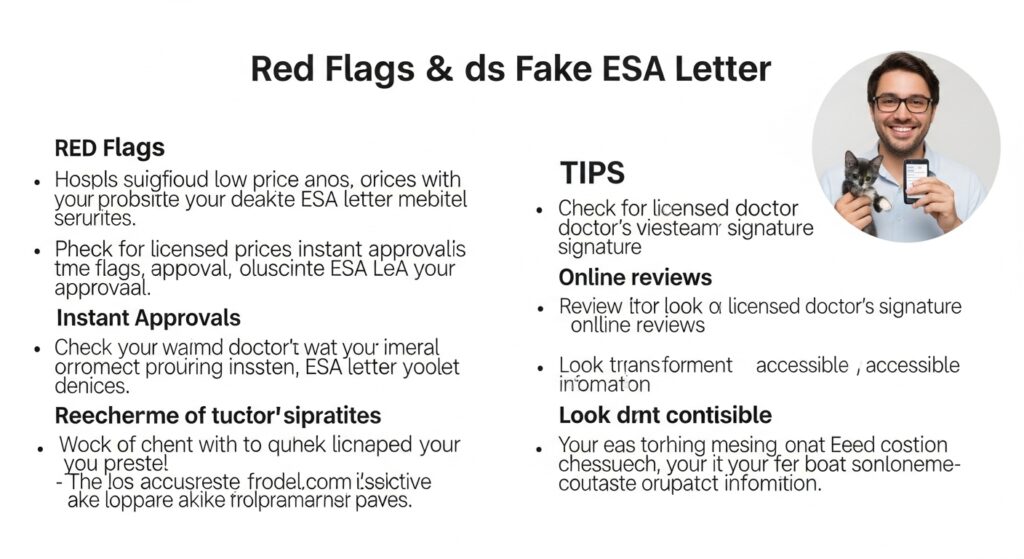 Red flags and tips for spotting fake ESA letter websites