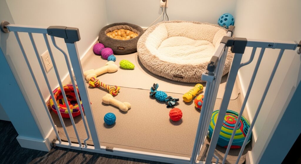 Safe Puppy Play Area at Home