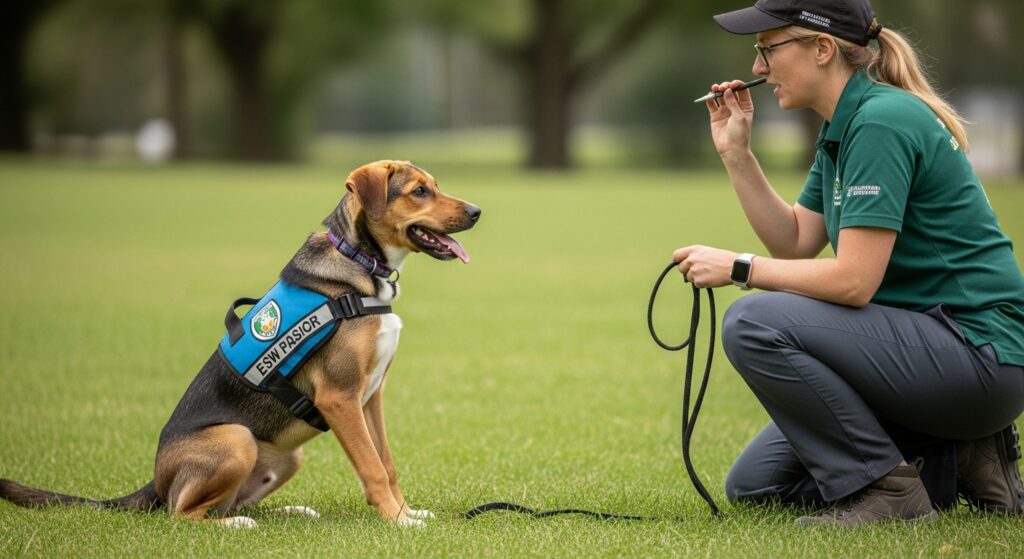 Service Dog in Training With Vest