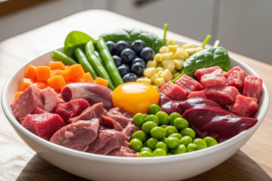 A Balanced Raw Dog Food Bowl