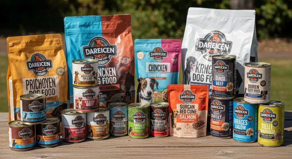 Display of Top Dog Food Brands for Picky Eaters