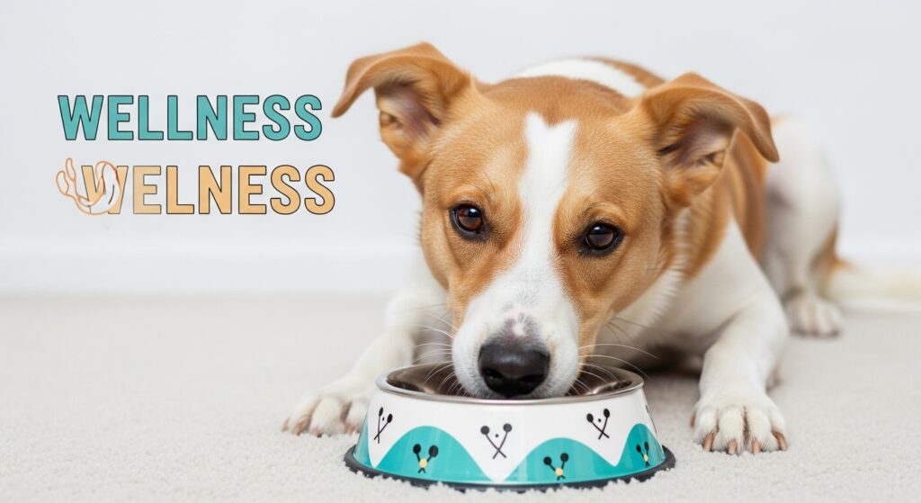 Dog Enjoying Healthy Meal