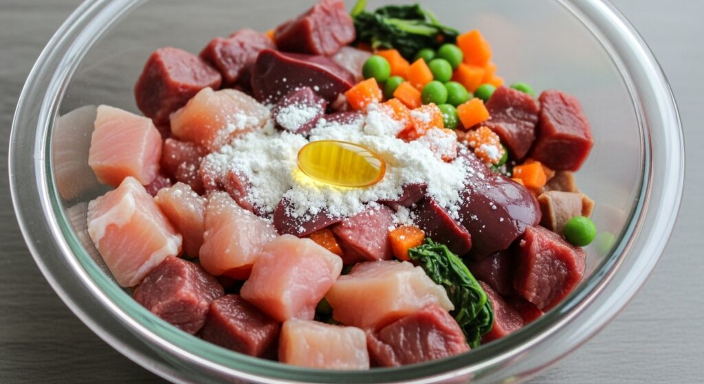 Raw Ingredients Displayed on Kitchen Counter