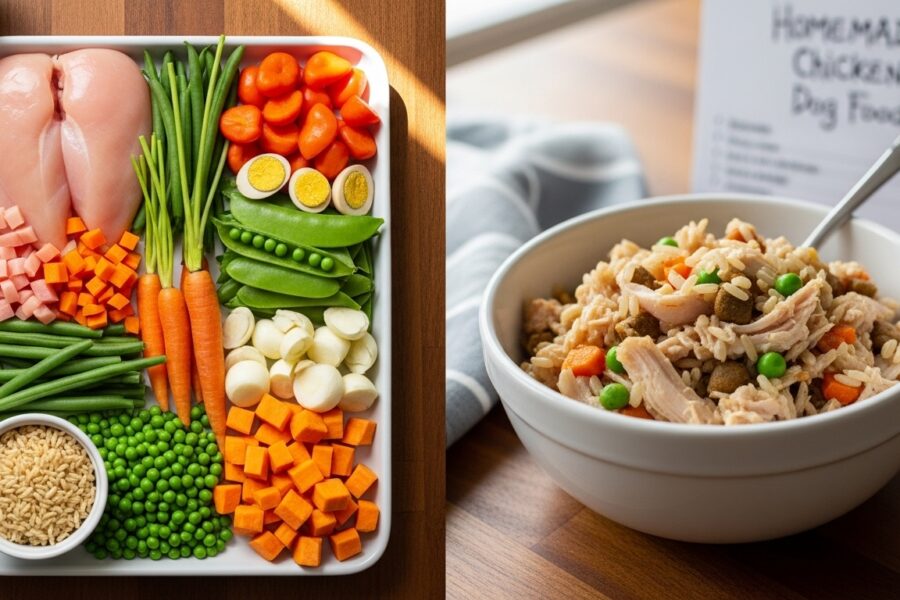 homemade chicken dog food recipes